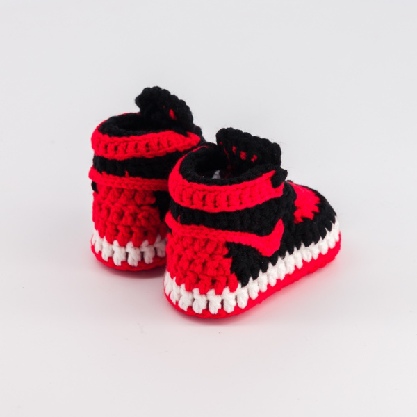 Baby Crochet Sneakers - AJ Bred - Baby Sneakers Shop - unisex baby crochet shoes