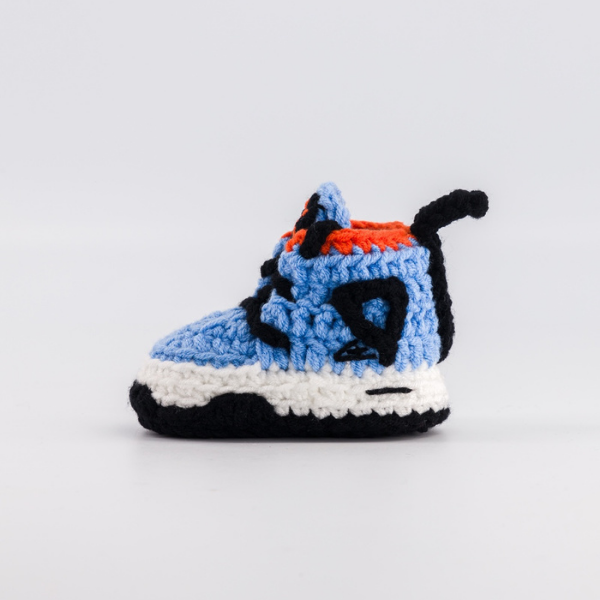 Baby Crochet Sneakers - AJ4 Cactus Jack - Baby Sneakers Shop - unisex baby crochet shoes