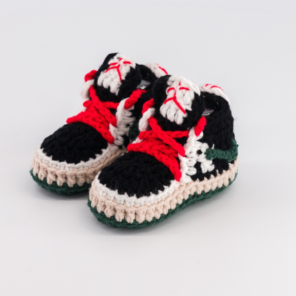 Baby Crochet Sneakers - AJ Low Travis Kaki - Baby Sneakers Shop - unisex baby crochet shoes