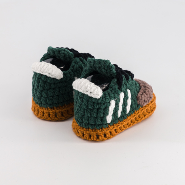 Baby Crochet Sneakers - Samba Kaki