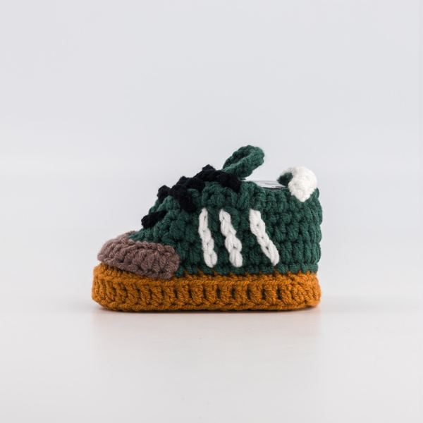 Baby Crochet Sneakers - Samba Kaki