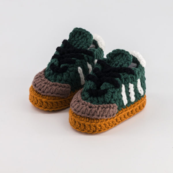 Baby Crochet Sneakers - Samba Kaki