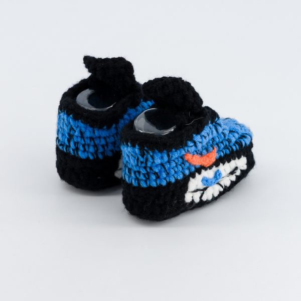Baby Crochet Sneakers - Requin Blue