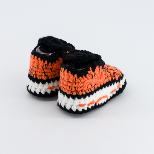 Baby Crochet Sneakers - Requin Orange