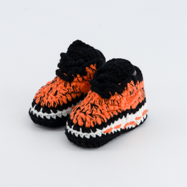 Baby Crochet Sneakers - Requin Orange