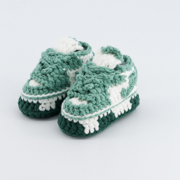 Baby Crochet Sneakers - Dunk Mint