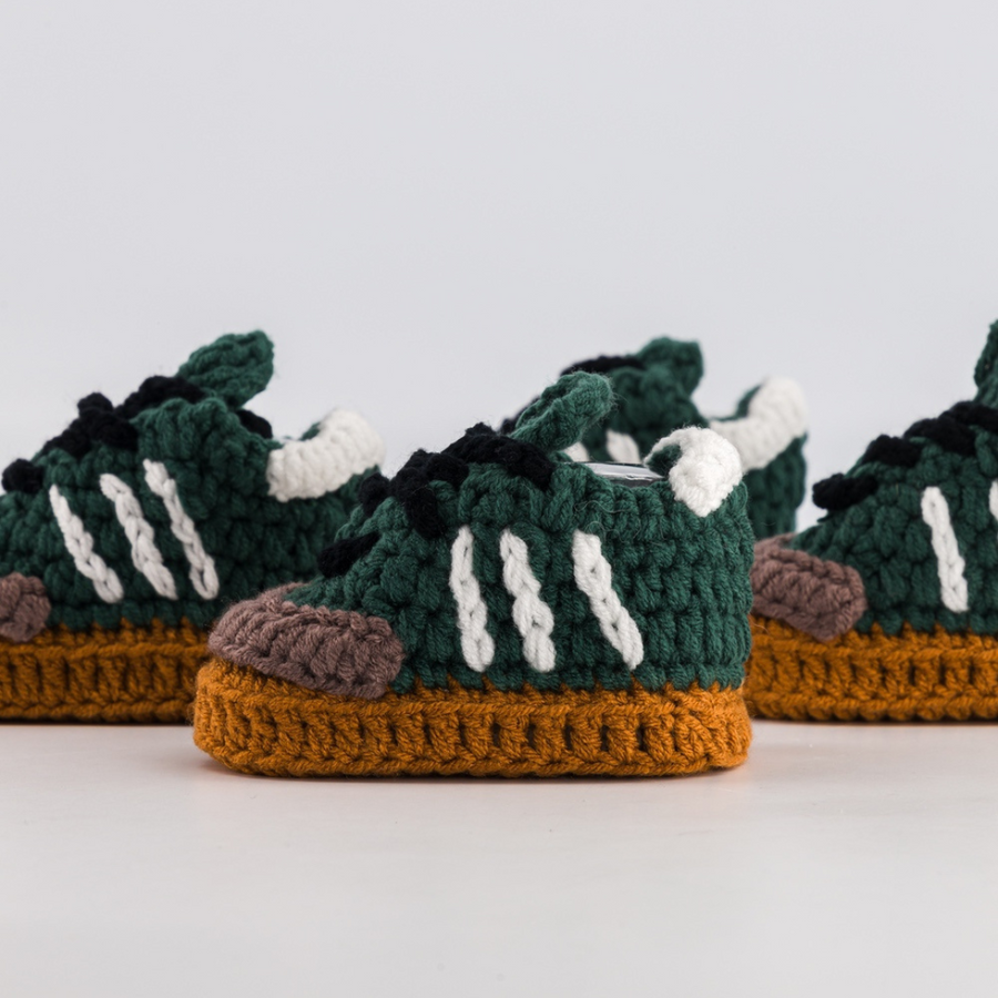 Baby Crochet Sneakers - Samba Kaki