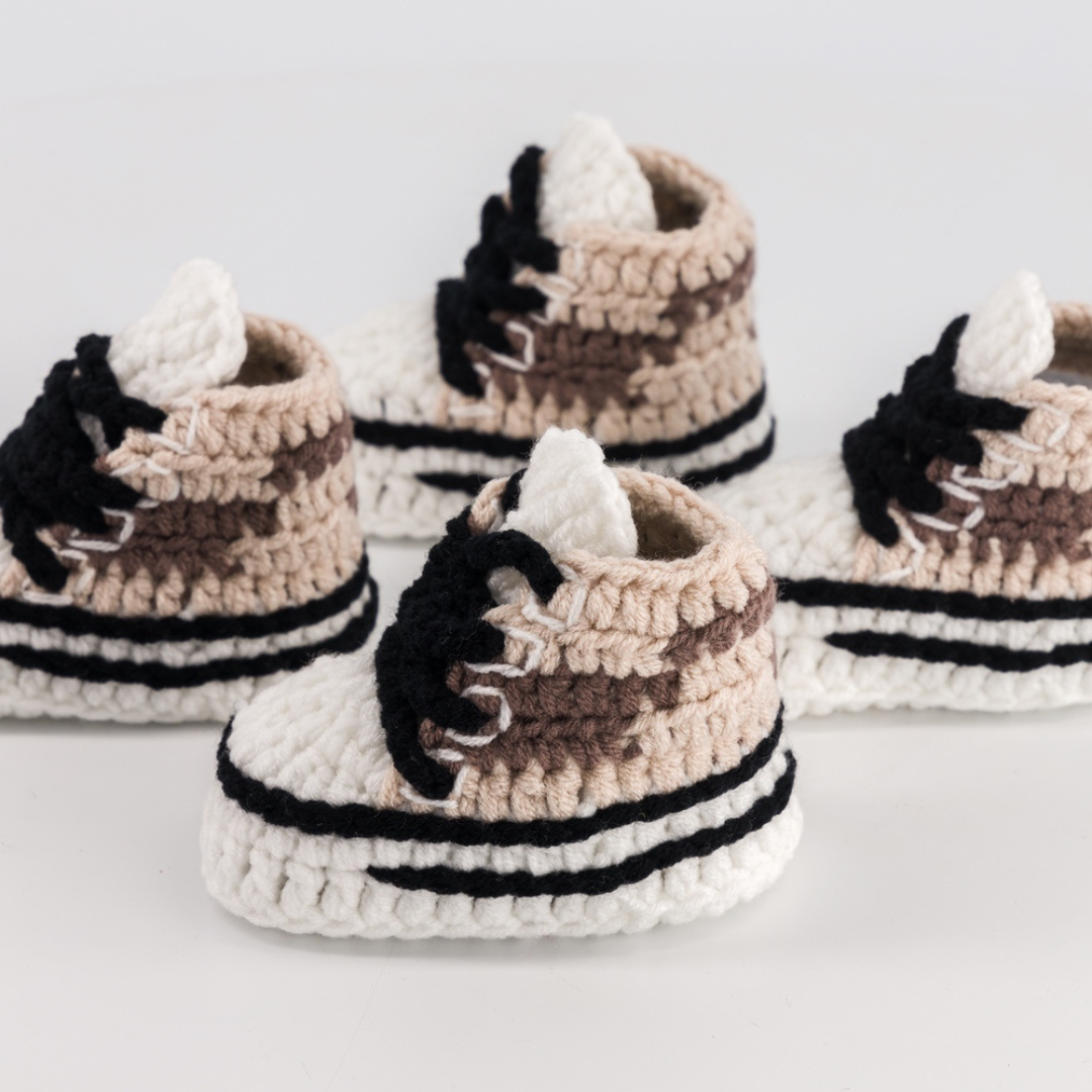Baby Crochet Sneakers - Converse Mix