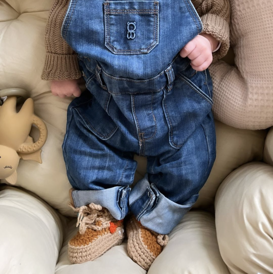 Baby Crochet Sneakers - Air Max O-W Beige - Baby Sneakers Shop - unisex baby crochet shoes