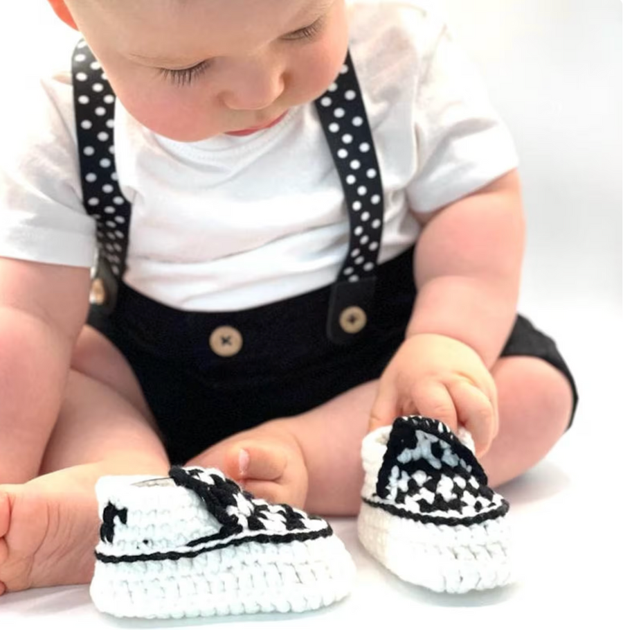 Baby Crochet Sneakers - Vans Checker