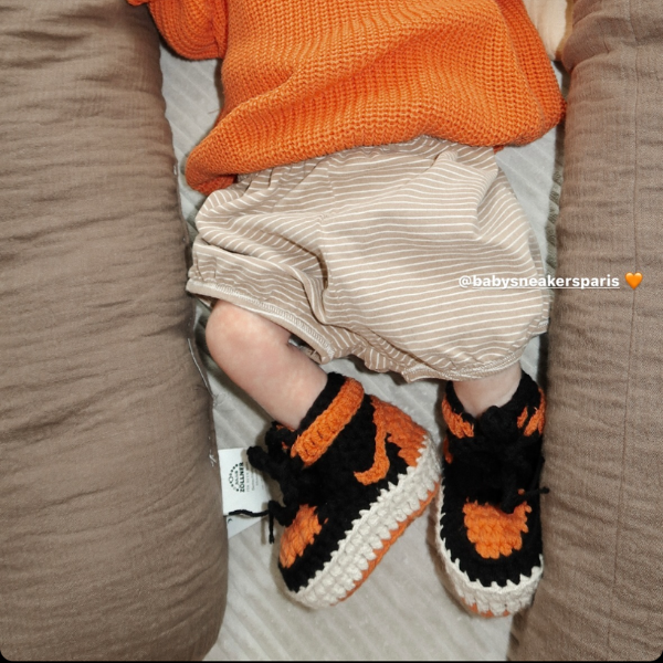 Baby Crochet Sneakers - AJ Orange Juice