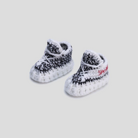 Thumbnail for Baby Crochet Sneakers - YZY Zebra - Baby Sneakers Shop - unisex baby crochet shoes