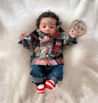 Thumbnail for Baby Crochet Sneakers - AJ1 O-W Chicago - Baby Sneakers Shop - unisex baby crochet shoes