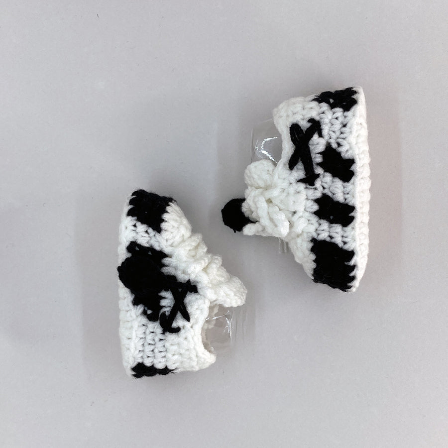 Baby Crochet Sneakers - Off White Vans - Baby Sneakers Shop - unisex baby crochet shoes
