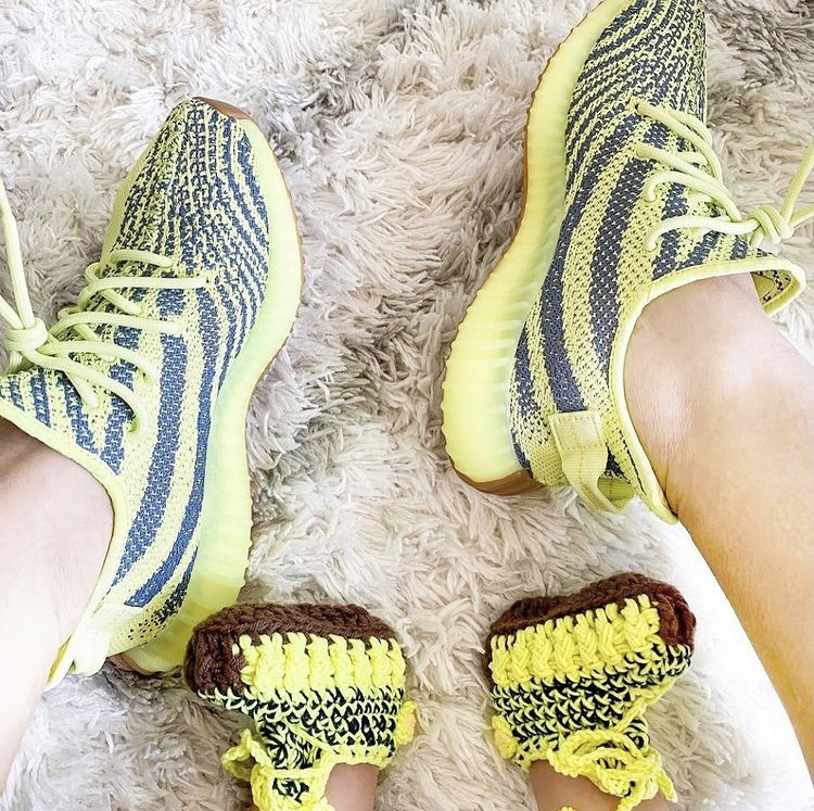 Baby Crochet Sneakers - YZY Frozen - Baby Sneakers Shop - unisex baby crochet shoes