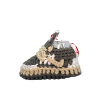 Thumbnail for Baby Crochet Sneakers - AJ Travis Reverse Mocha - Baby Sneakers Shop - unisex baby crochet shoes