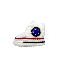 Thumbnail for Baby Crochet Sneakers - Converse Cream - Baby Sneakers Shop - unisex baby crochet shoes