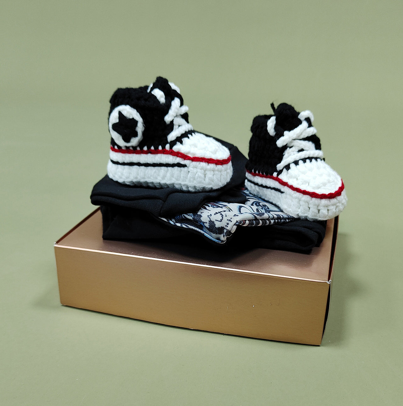 Baby Gift Pack - Lil Biker - Baby Sneakers Shop - unisex baby crochet shoes