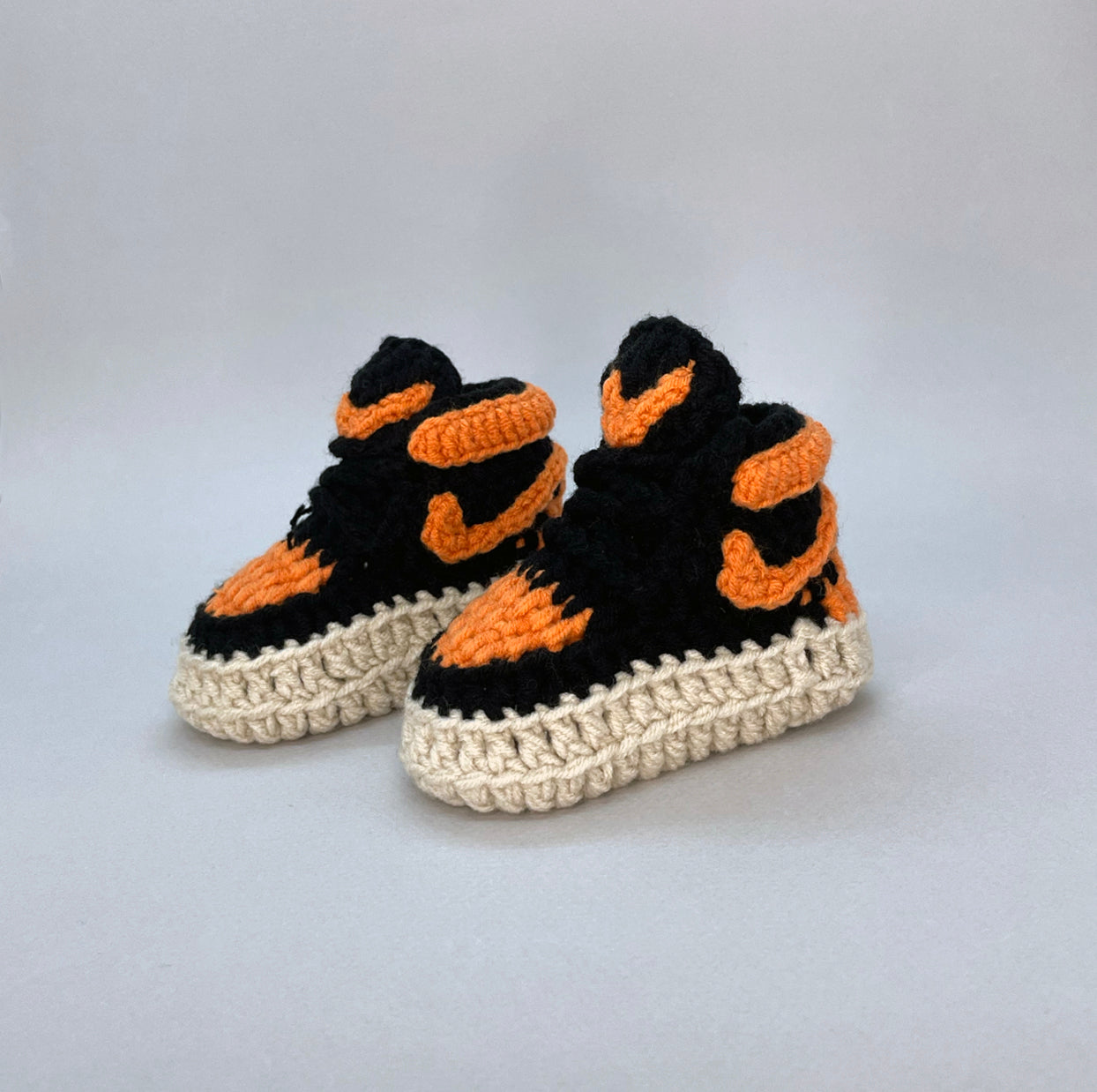 Baby Crochet Sneakers - AJ Orange Juice