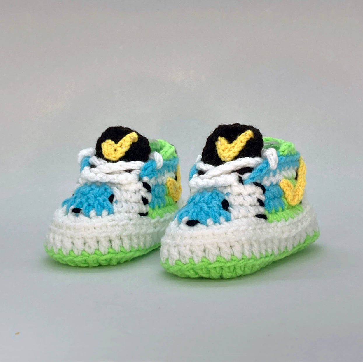 Baby Crochet Sneakers - Dunk Ben & Jerry's - Baby Sneakers Shop - unisex baby crochet shoes