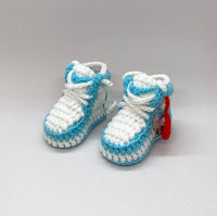 Thumbnail for baby crochet sneakers Jordan Off White UNC
