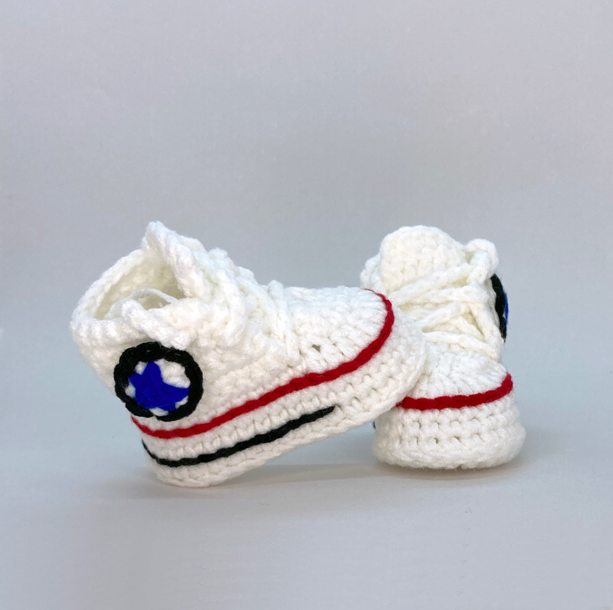 Crochet baby converse sneakers hotsell